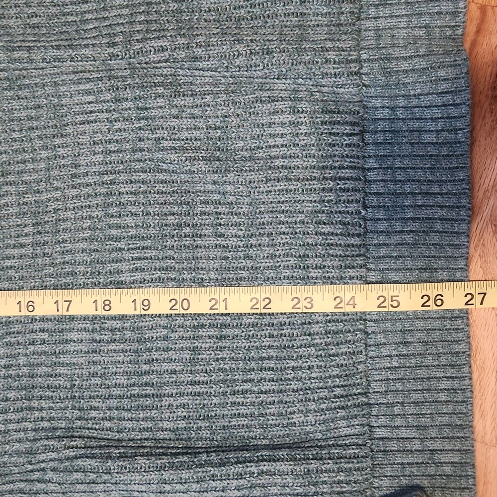 Old Navy Men's Teal Crewneck Rollneck Green Ribbed Sweater Size L 100% Cotton - Picture 12 of 13